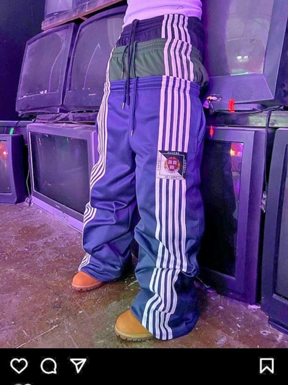 Allure County Crest Trackpants Striped  Pants Green